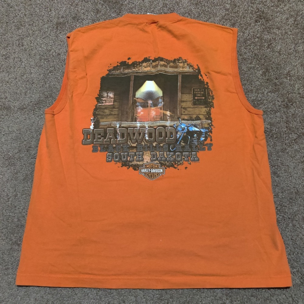Vintage Y2K Harley Davidson Sturgis Men's Large Tank Top Shirt Sleeveless USA - Picture 4 of 7